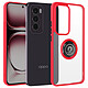 Avizar Coque pour Oppo Reno 12 Bague Métallique Support Vidéo Rouge Bague de maintien à l'arrière pour une utilisation sécurisée en toutes circonstances