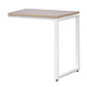 Retour de bureau Blanc  MT1 Elégance L80xP60 Hêtre et Blanc Retour de bureau Blanc L80xP60 Plateau Hêtre et Piétement Blanc