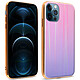 Avizar Coque iPhone 12 Pro Max Holographique Arc en Ciel Rigide Collection Aurora Rose - Coque de protection spécialement conçue pour Apple iPhone 12 Pro Max