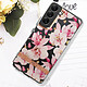 Avizar Coque pour Samsung Galaxy S22 Dos Rigide Contour Silicone  Motif Fleurs Roses pas cher