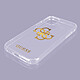 Guess Coque pour iPhone 11 Bi-matière 4G Charms  Transparent Logo doré pas cher