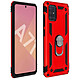 Avizar Coque Samsung Galaxy A71 Antichoc bi-matières Bague Support Vidéo rouge - Coque de protection spécialement conçue pour le Samsung Galaxy A71