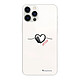 LaCoqueFrançaise Coque iPhone 12/12 Pro silicone transparente Motif Coeur Noir Amour ultra resistant Coque iPhone 12/12 Pro silicone transparente Coeur Noir Amour ultra resistant Protection housse Motif Ecriture Tendance