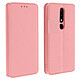 Avizar Housse Nokia 5.1 Plus Étui folio Porte-cartes Fonction Support - Rose champagne Étui Flip book cover conçu pour Nokia 5.1 Plus