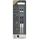 PARKER Pack de 2 Rechange QUINK Gel Pointe Moyenne Noir Recharge pour stylo bille