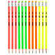 DELI Boîte 12 crayons graphite HB corps triangulaire couleur Néon bout gomme x 12 pas cher