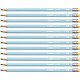 STABILO Crayon graphite pencil 160 bout gomme HB - bleu clair x 12 Crayon