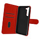 Avizar Housse Samsung Galaxy S23 Plus Clapet Portefeuille Fonction Support Vidéo rouge Chesterfield Étui de la série Chesterfield spécialement conçu pour Samsung Galaxy S23 Plus