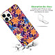 Avis LaCoqueFrançaise Coque iPhone 12 Pro Max 360 intégrale transparente Motif Fleurs violettes et oranges Tendance