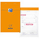 OXFORD bloc message agrafé 110 x 170 mm 80 feuilles 80g orange Bloc-note