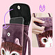 Avizar Pochette Bandoulière pour Smartphone en Tissu Design Chat  Violet pas cher