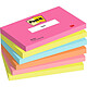 POST-IT Bloc-note adhésif Notes, 127 x 76 mm, Poptimistic Notes repositionnable