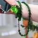 Acheter Avizar Bijou de Téléphone Bracelet à Perles Ovales et Cœur 80cm Collection Romeo Vert