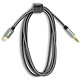 LinQ Câble Lightning vers Jack 3.5mm Mâle Son de Qualité Nylon Tressé 1.5m  Gris Câble audio auxiliaire Lightning Mâle vers Jack 3.5mm Mâle signé LinQ