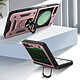 Avis Avizar Coque pour Samsung Z Flip 5 Hybride Antichoc Fine Bague Métallique Support  Rose Gold