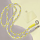 Avizar Cordon Téléphone Design Nylon Tressé 60cm Blanc / Jaune pas cher