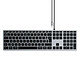 Satechi Clavier Slim W3 filaire USB-C AZERTY - Space Grey Clavier avec pavé numérique AZERTY