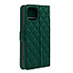 Avizar Étui pour iPhone 15 Portefeuille Design rhombique matelassé  vert - Une housse de protection vert collection Geo, alliant design et protection pour votre iPhone 15