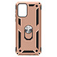 Avizar Coque pour Samsung Galaxy A52 et A52s Antichoc Bi-matière Bague Support Vidéo Rose Gold Coque Anneau Rose Champagne en Polycarbonate, Galaxy A52s