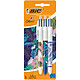 BIC Blister 3 stylos 4 COLOURS®DECOR Pointe Moyenne Stylo à bille