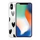 Avis Evetane Coque iPhone X/Xs silicone transparente Motif Coeurs Noirs ultra resistant