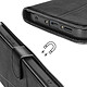 Avizar Étui pour Samsung Galaxy Xcover 7 Portefeuille avec Surpiqûre Noir pas cher