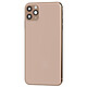 Clappio Châssis iPhone 11 Pro Max avec Vitre arrière de remplacement Rose Champagne - Coque de réparation composée du couvercle arrière et du châssis, permettant une réparation rapide et facile