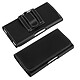 Avizar Housse pochette ceinture doubles attaches Smartphones taille SL - Noir - Étui pochette ceinture pour Smartphone taille SL