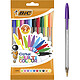 BIC Sachet de 10 Stylos à bille Cristal Large Multicolor Stylo à bille