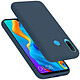 Evetane Coque Huawei P30 Lite/ P30 Lite XL Silicone Liquide Bleue + 2 Vitres en Verre Trempé Protection écran pas cher