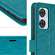 Acheter Mayaxess Étui pour Motorola Edge 50 Fusion Portefeuille avec Dragonne Turquoise