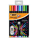 BIC Etui de 10 Feutres Fineliner Intensity Pointe Fine Bagué Assortis Feutre à pointe fine