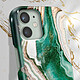 Acheter iDeal of Sweden Coque pour iPhone 12 Mini Marbré Luxe Ultra fine Golden Jade Marble Vert Foncé