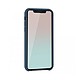 Evetane Coque iPhone 12 Mini Silicone liquide Bleu Marine + 2 Vitres en Verre trempé Protection écran Antichocs pas cher