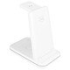 3mk Dock de charge Pliable pour iPhone Apple Watch et Aipods Blanc Station de charge sans fil 3-en-1 blanc pour alimenter vos iPhone, montre connectée et écouteurs, en simultanément