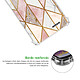 Acheter Evetane Coque iPhone 12 mini anti-choc souple angles renforcés transparente Motif Marbre Rose Losange