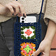 Avizar Sac Bandoulière pour Téléphone Tissé Creux Motifs Colorés  Bleu pas cher