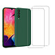 Acheter Evetane Coque Samsung Galaxy A50 Silicone liquide Vert Foret + 2 Vitres en Verre trempe Protection ecran Antichocs