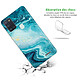 Avis Evetane Coque Samsung Galaxy A21S 360 intégrale transparente Motif Bleu Nacré Marbre Tendance