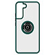 Avizar Coque pour Samsung Galaxy S22 Bi-matière Bague Métallique Support Vidéo  vert - Coque de protection avec un anneau de maintien conçue pour Samsung Galaxy S22