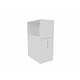 VINCO Caisson tower hauteur bureau + niche H.120cm x L.47 x P.80 blanc Caisson de bureau