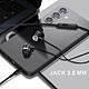 Acheter LinQ Écouteurs Jack 3.5mm Intra-auriculaires Microphone Kit Mains Libres Noir