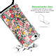 Avis LaCoqueFrançaise Coque cordon iPhone 7/8/ iPhone SE 2020 noir Dessin Fleurs Beige et Rose