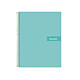 LIDERPAPEL Cahier spirale crafty A4 240p 90g quadrillé 5mm microperforé 4 trous -Turquoise Cahier