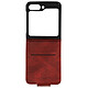 Avizar Étui pour Samsung Galaxy Z Flip 5 Clapet Vertical Porte-Carte Anti-RFID  Rouge Étui à clapet vertical en simili cuir rouge conçu pour votre Samsung Galaxy Z Flip 5