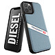 Diesel Coque pour iPhone 12 et 12 Pro Anti-chutes 1.5m Revêtement Jean Dénim Bleu Fabriquée sous licence officielle, pour garantir qualité et authenticité sans égales