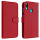 Avizar Étui Huawei Y7 2019 Espace de rangements Fonction Stand Flip Book Cover Rouge Étui Flip book cover spécialement conçu pour Huawei Y7 2019