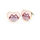 Avis Pusheen - Boucles d'oreilles Stud Pink and Gold Heart