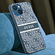 Acheter Guess Coque pour iPhone 13 avec Imprimé et Bande Monochrome Luxe Bleu Clair