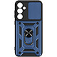 Avizar Coque pour Samsung Galaxy S23 FE Bague Support Cache caméra coulissant  Bleu nuit Coque bague bi-matière Ring Collection Bleu nuit, antichoc et ultra-pratique, conçue pour Samsung Galaxy S23 FE